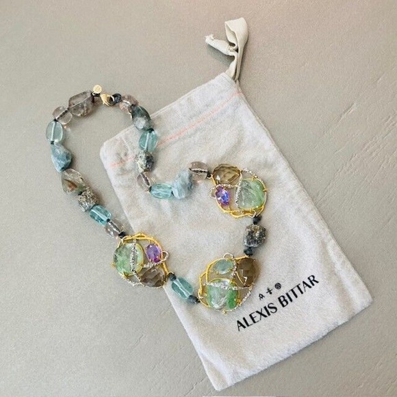 NWOT $1,025 Alexis Bittar Elements Maldivian Crystal Vine Statement Necklace - Picture 3 of 12